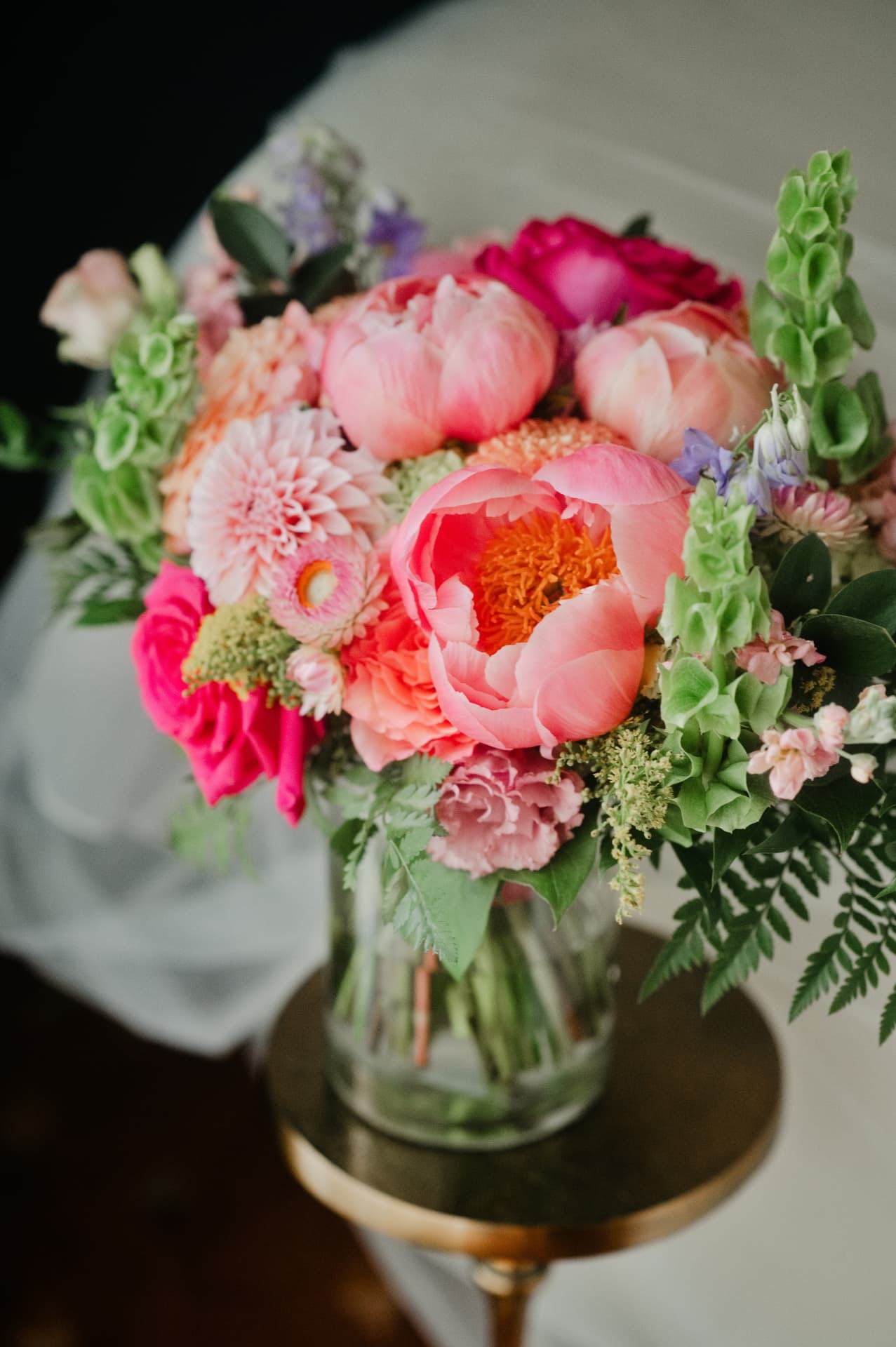 A colorful bouquet of seasonal blooms